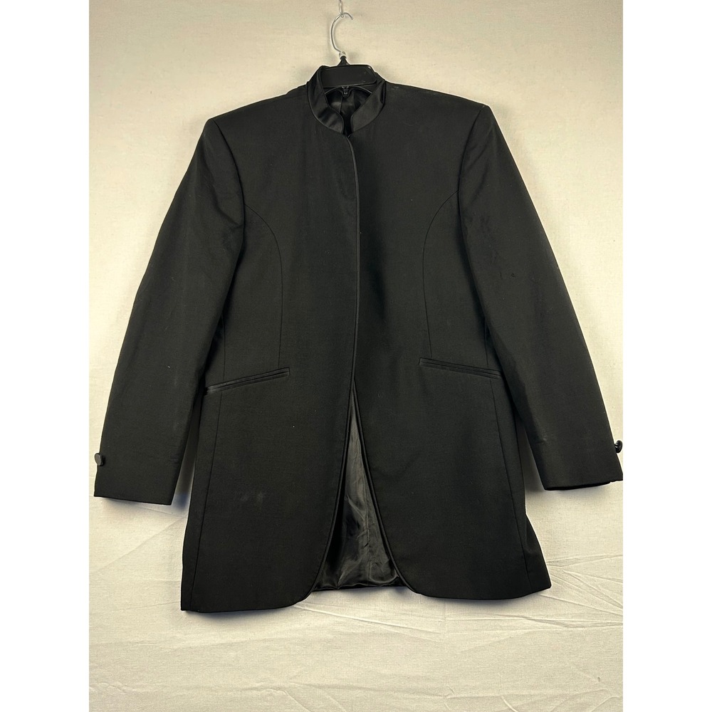 Jean Yves Paris Pour LHomme Mens Black Mandarin Collar Tuxedo Jacket Formal Coat